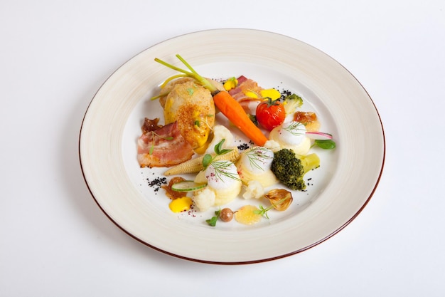 Talerz z domowym daniem